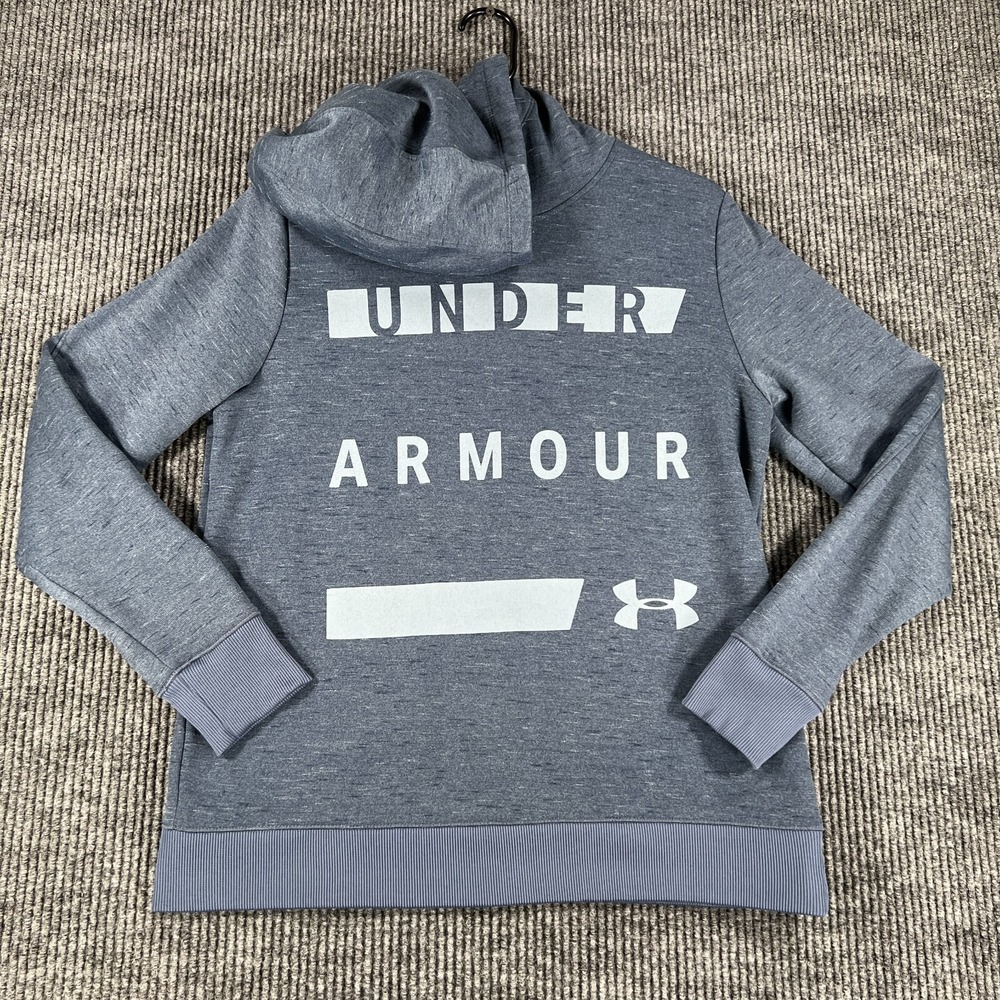 Under Armour Hoodie Sweatshirt Womens Medium Blue Loose Fit Cold Gear Active